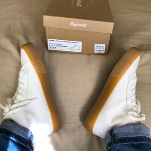Madewell White HiTop Canvas Sneakers